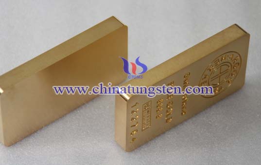 Tungsten Gold Plated Bar Picture Tungsten Gold Plated Bar Picture